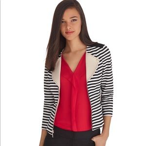 White House Black Market Stripe Ponte Moro Jacket